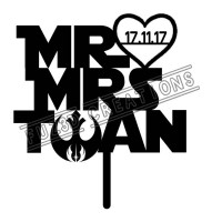 Mr & Mrs with Surname- Star Wars Theme