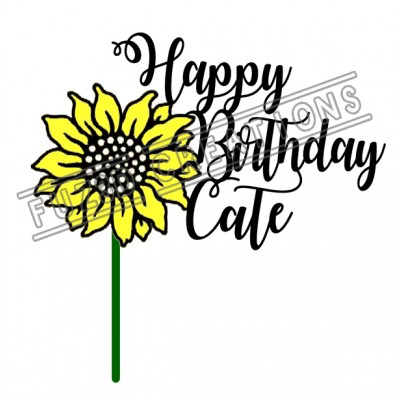 Happy Birthday - Colour Sunflower Theme 