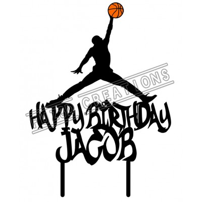 Happy Birthday - Colour Basketball Jump Man Theme