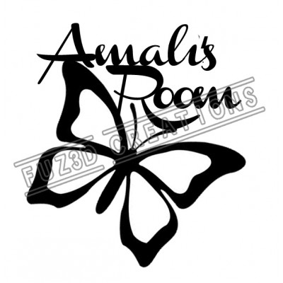 Name Plaque - Butterfly Theme